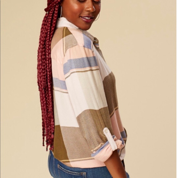 NWT Altar’d State Leyden Plaid Top.  Size Small. - Picture 2 of 4